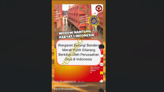 CEK FAKTA: Beredar Video Cina Melarang Mengibarkan Bendera Merah Putih di Perusahaan Mereka