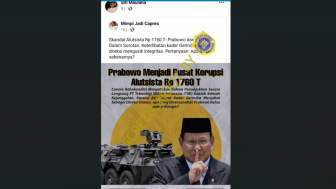Benarkah Prabowo Menjadi Pusat Korupsi Alutsista Rp1760 Triliun, Ini Faktanya