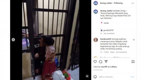Bikin Haru! Gadis Kecil Ini Temui Ayahnya di Ruang Tahanan, Publik Doakan Semoga Segera dapat Hidayah