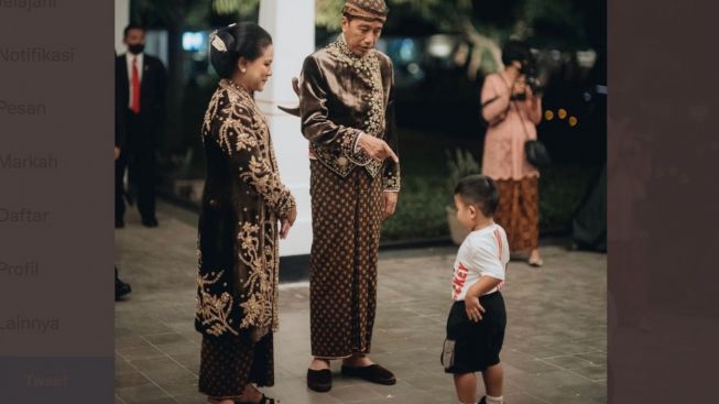 Kocak! Bobby Nasution Unggah Foto Nahyan dengan Presiden Jokowi, Jangan Ganggu Malam Jumat Kaesang