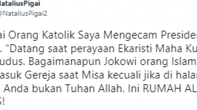 Jokowi Datangi Gereja di Bogor Saat Misa Tuai Kecaman, Natalius Pigai: Anda Bukan Tuhan Allah, Ini Rumah Allah yang Kudus!
