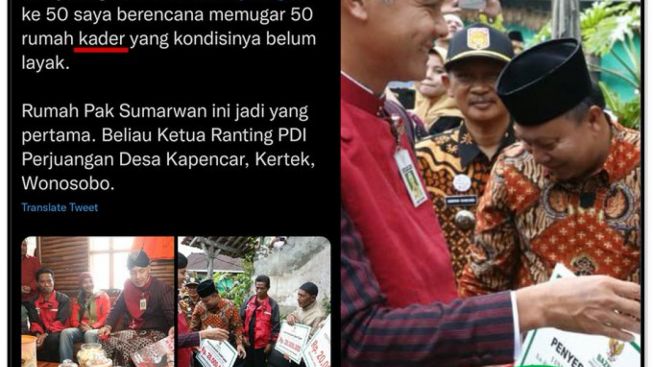 Ganjar Diserang Isu Dana BAZNAS Buat Pugar Rumah Kader PDIP, Tagar #GanjarNorak Trending