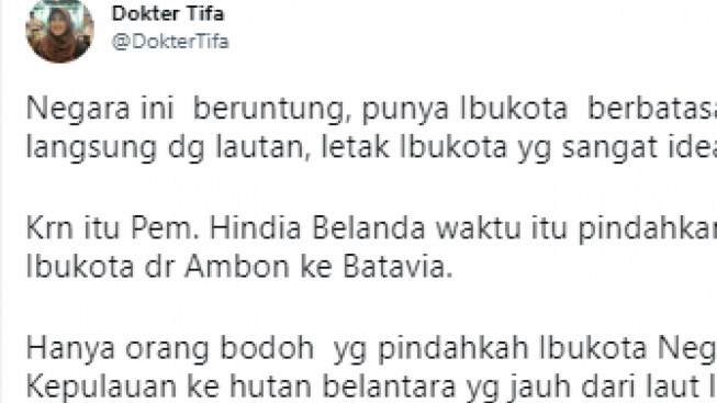 Soroti Soal Pembangunan IKN, Dokter Tifa: Hanya Orang Bodoh yang Pindahkan Ibukota ke Hutan Belantara