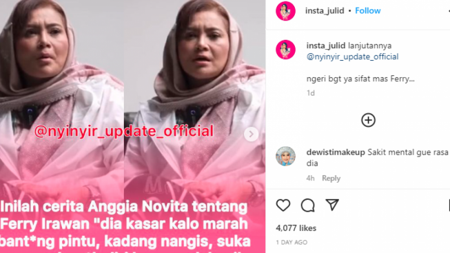 Ramai Kasus KDRT Ferry Irawan, Cerita Anggia Novita Mantan Istrinya Kembali Viral