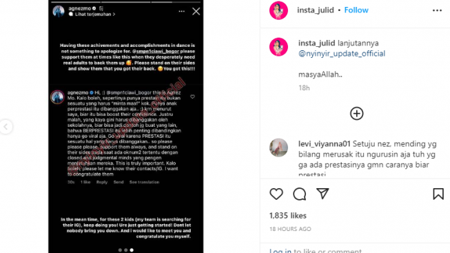 Wow! Agnes Mo Blak-Blakan Bela Dua Siswa Berprestasi yang Disebut Generasi Perusak Bangsa