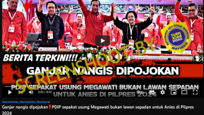 CEK FAKTA: Ganjar Nangis, PDIP Sepakat Usung Megawati di Pilpres 2024
