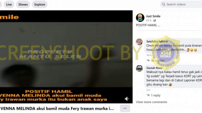CEK FAKTA: Venna Melinda Dikabarkan Positif Hamil anak dari Ferry Irawan