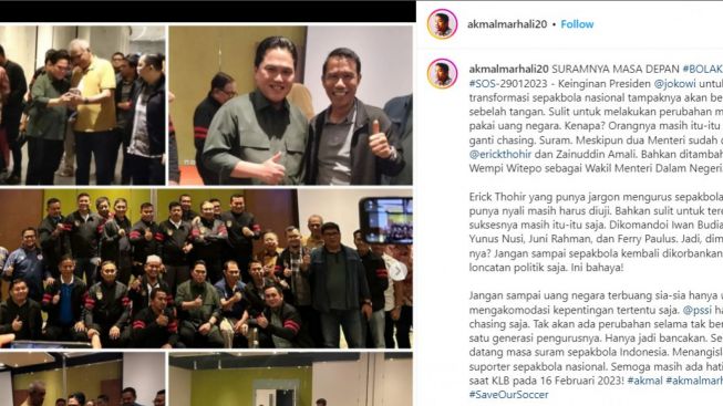 Ada Iwan Budianto hingga Yunus Nusi, Tim Sukses Erick Thohir Kena Nyinyiran: Selamat Datang Masa Suram Sepak Bola Indonesia!