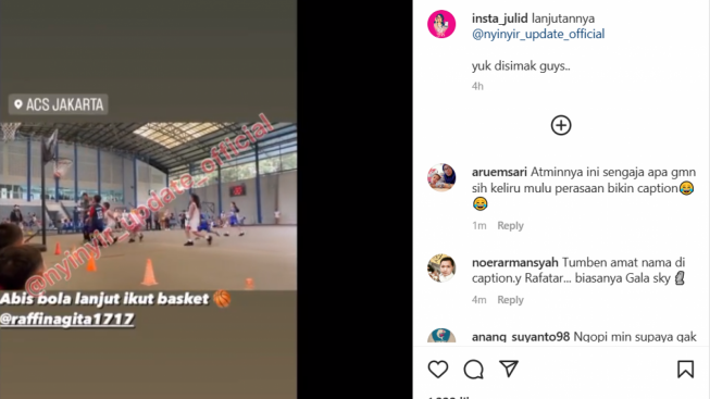Temani Rafathar Main Sepak Bola dan Basket, Raffi Ahmad dan Nagita Slavina Banjir Pujian