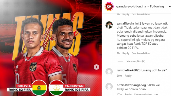 Dua Calon Timnas Indonesia FIFA Matchday Maret 2023, Ini Penilaian Netizen