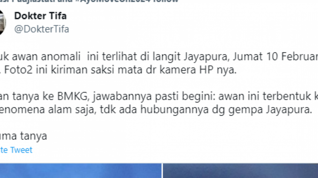 Dokter Tifa Beberkan Fenomena Aneh Sebelum Terjadi Gempa Papua: Jangan Tanya BMKG, Percuma