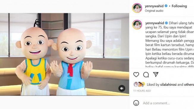 Wow! Upin dan Ipin Ucapkan Selamat Ulang Tahun ke Istri Gus Dur
