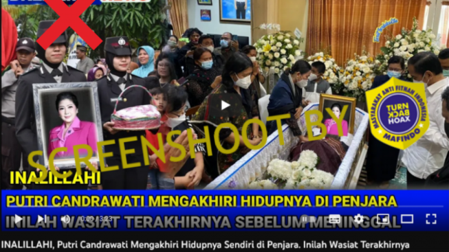 CEK FAKTA: Putri Candrawati Mengakhiri Hidup di Penjara, Benarkah?