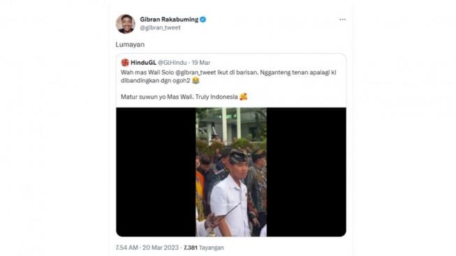 Ikut Kirab, Netizen Sebut Gibran Lebih Ganteng daripada Ogoh-ogoh