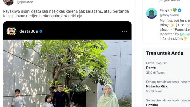 Sebelum Gugat Cerai Natasha Rizki, Desta Dianggap Beri Kode saat Lebaran Kemarin