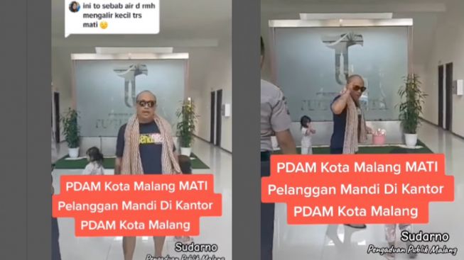 Viral! PDAM Kota Malang Mati, Pelanggan Datangi Kantornya Untuk Numpang Mandi