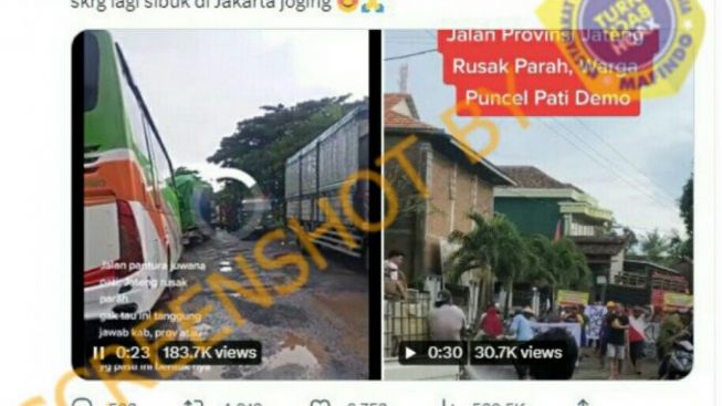 CEK FAKTA: Jalur Pantura Juwana-Pati Rusak Parah, hingga Timbulkan Kemacetan Panjang dan Demo dari Masyarkat