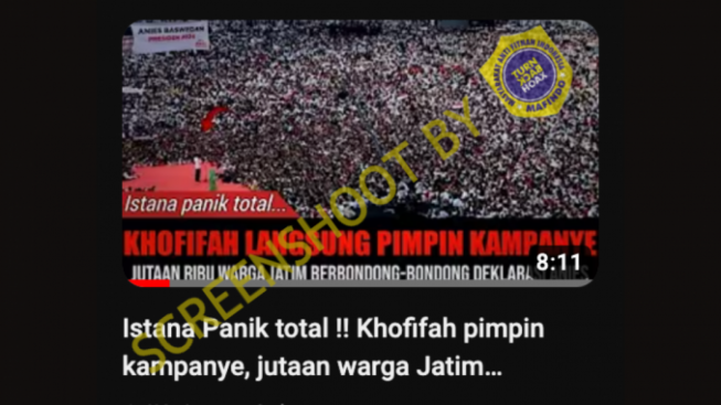 CEK FAKTA: Khofifah Pimpin Kampanye, Jutaan Warga Jawa Timur Deklarasi Dukung Anies Baswedan?