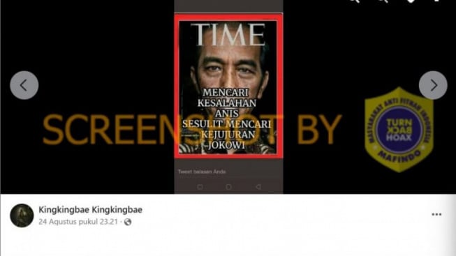 Benarkah Cover Majalah Time Menampilkan Judul Mencari Kesalahan Anis Sesulit Mencari Kejujuran Jokowi?