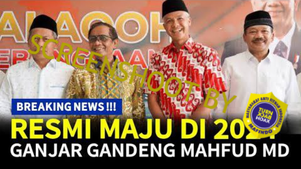 Cek Fakta Ganjar Pranowo Gandeng Mahfud Md Di Pilpres 2024 Benarkah