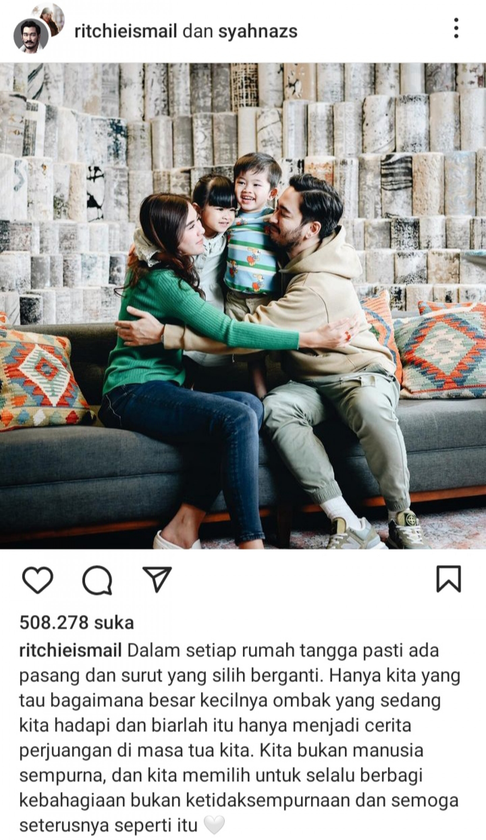 Postingan terbaru Jeje Govinda tentang rumah tangganya