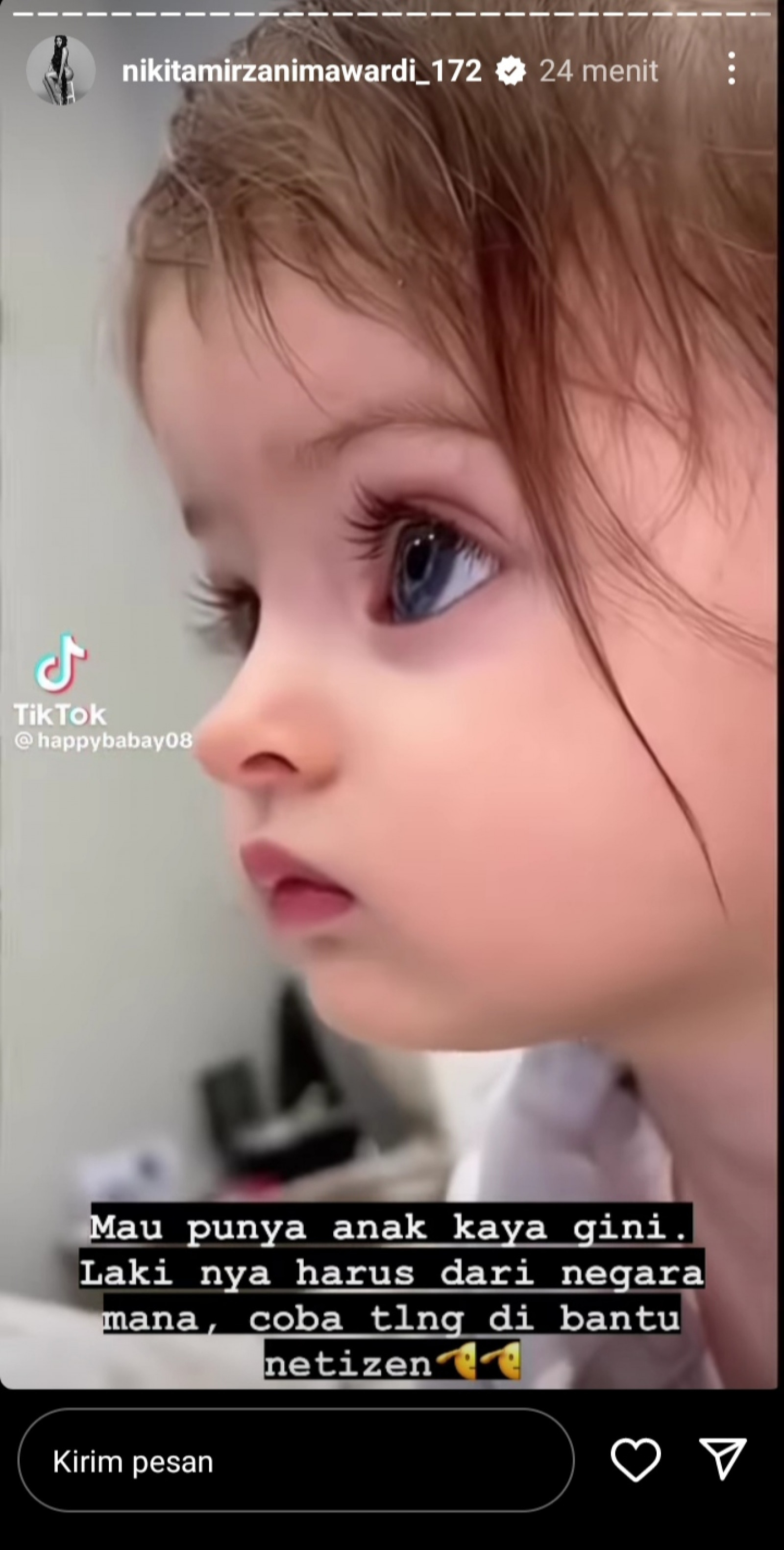 Postingan instagram story Nikita Mirzani