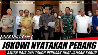 CEK FAKTA: Sudah Muak Dihina, Presiden Jokowi Murka, Nyatakan Perang ke Amien Rais