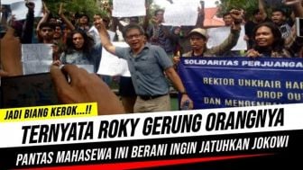 CEK FAKTA: Rocky Gerung Jadi Bekingan Mahasiswa untuk Lengserkan Presiden Jokowi