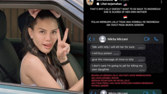 Nikita Mirzani Nekat Ancam Akan Bunuh Lolly, Antonio Dedola Bagikan Bukti Chat Kekejaman Sang Mantan Istri