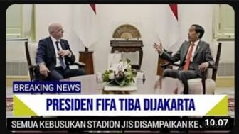 CEK FAKTA: Presiden FIFA Datang ke Jakarta Temui Jokowi, Bongkar Semua Kebusukan JIS Warisan Anies