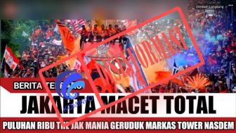 CEK FAKTA: Jakarta Macet Total, Puluhan Ribu The Jakmania Geruduk Markas Tower NasDem