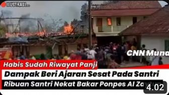 CEK FAKTA: Habis Riwayat Panji Gumilang, Ribuan Santri Nekat Bakar Al Zaytun hingga Rata dengan Tanah