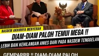 CEK FAKTA: Diam-diam Temui Megawati, Surya Paloh Lebih Pilih Kehilangan Anies Baswedan daripada NasDem Tenggelam