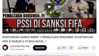 CEK FAKTA: Pemalsuan Dokumen JIS Ketahuan FIFA, PSSI Disanksi Berat Hingga Piala Dunia U-17 Terancam Batal