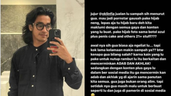 Jijik dengan Konten Tak Senonoh Oklin Fia, Abidzar Beri Sindiran Keras: Mau Jadi Porn Star Ga Usah Pake Hijab Neng