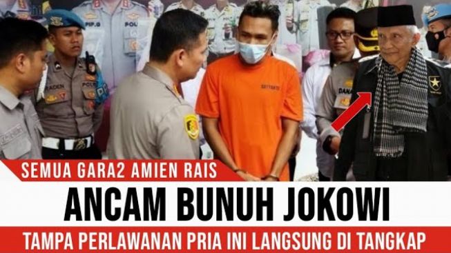 CEK FAKTA: Amien Rais Ancam Mau Bunuh Presiden Jokowi, Akhirnya Ditangkap Polisi