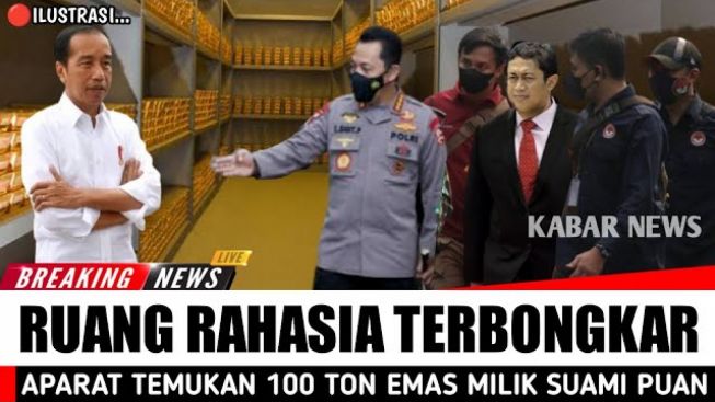 CEK FAKTA: Ruang Rahasia Suami Puan Maharani untuk Simpan Uang dan Emas Korupsi Terbongkar