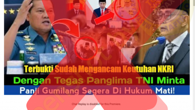 CEK FAKTA: Terbukti Mengancam Keutuhan NKRI, Panglima TNI Tegas Minta Panji Gumilang Dihukum Mati