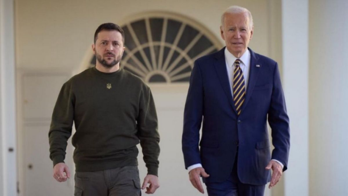 Pertemuan Presiden Ukraina Volodymyr Zelenskyy dan Presiden AS Joe Biden. (Instagram/zelenskiy_official)