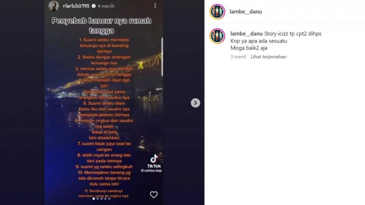 Ria Ricis curhat soal penyebab hancurnya rumah tangga (Instagram/@lambe__danu)