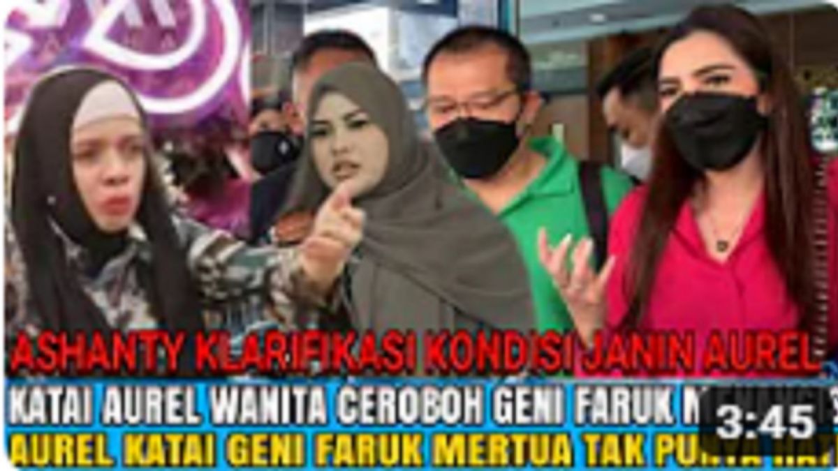 Sampul video yang mengklaim Geni Faruk dan Aurel Hermansyah saling sindir. [YouTube Vemi Liar]