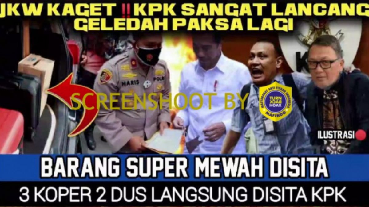 tangkap layar jokowi kaget karena diciduk kpk [(Turn Bakc Hoak)]