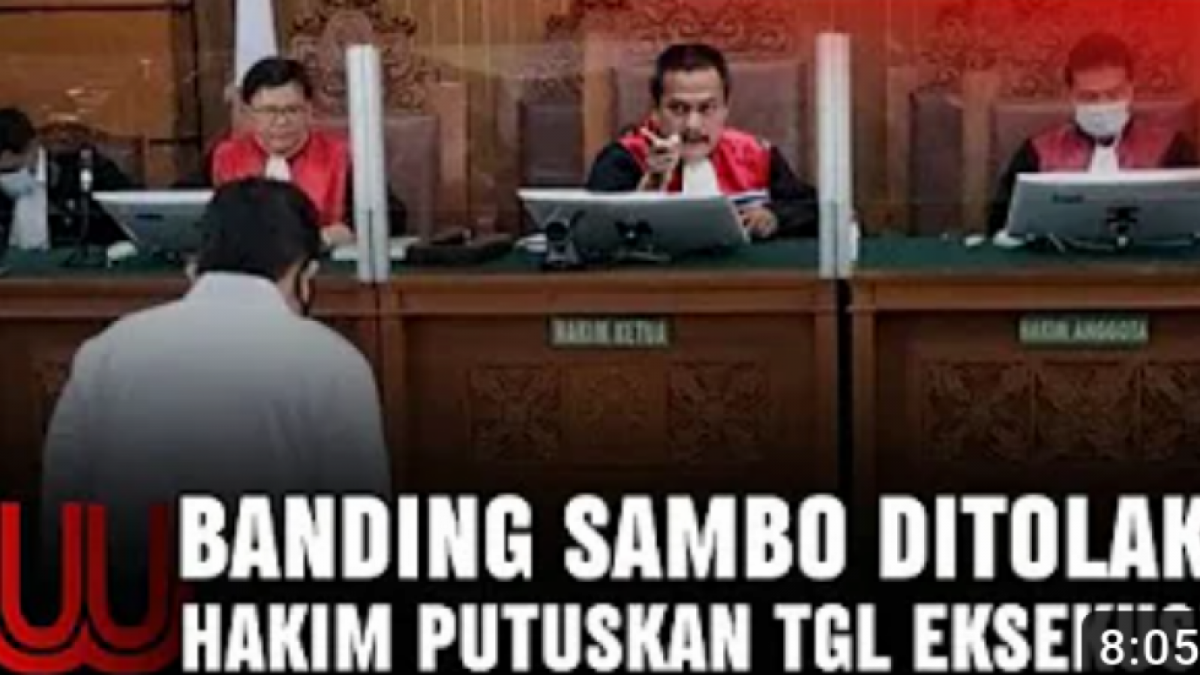 Tangkap layar gambar sampul video yang menyebutkan tanggal eksekusi mati Ferdy Sambo sudah diputuskan. Cek faktanya. [Sumber: YouTube]