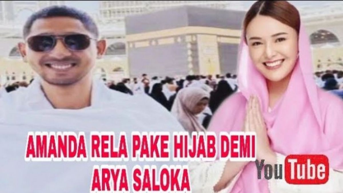 Thumbnail unggahan video yang mengklaim Amanda Manopo rela pakai hijab demi Arya Saloka. Cek faktanya! [tangkap layar YouTube @Amanda Chanel]