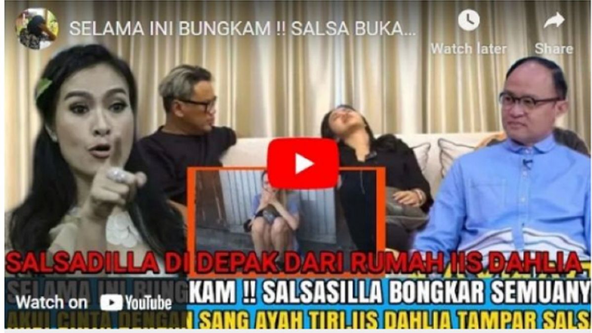 Thumbnail video yang menginformasikan kabar Salshadilla Juwita mengakui ada rasa cinta pada ayah tirinya, Satrio Dewandono. Cek faktanya! [Tangkap layar YouTube Vemi Liar]