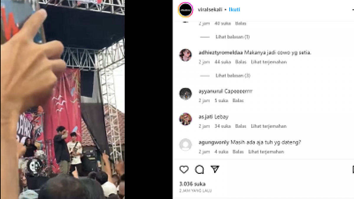Video detik-detik Virgoun menangis saat manggung perdana usai gugat cerai Inara Rusli [Instagram @viralsekali]