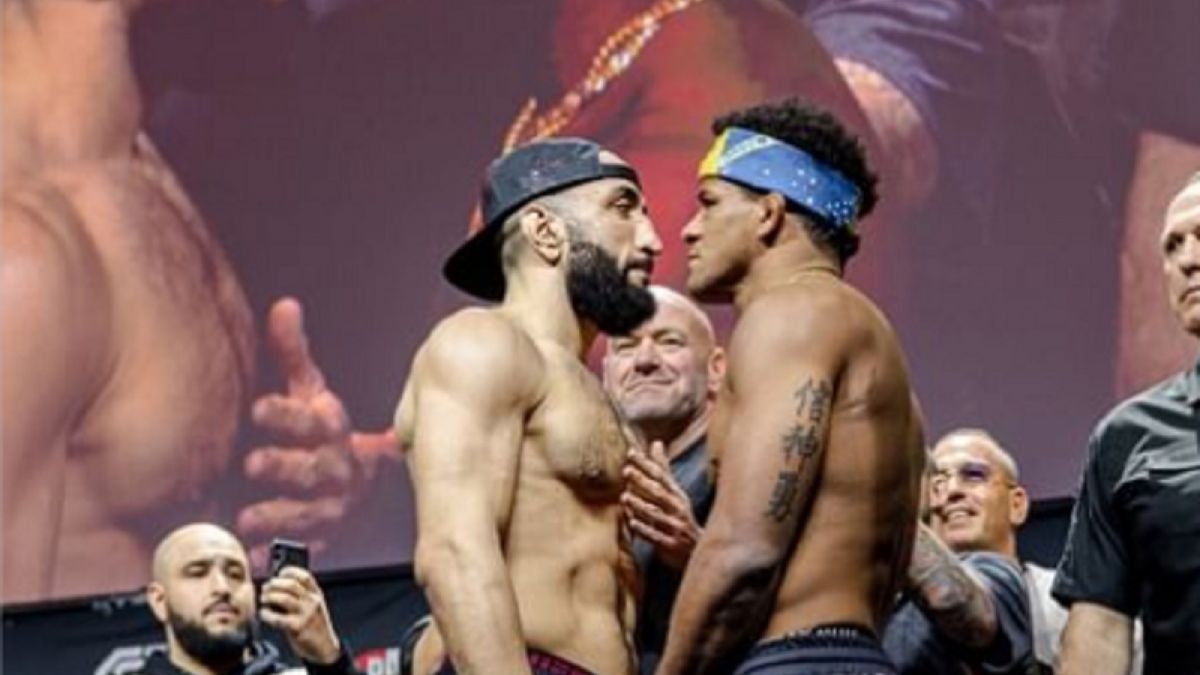 Co-main event UFC 288 yang mempertemukan Belal Muhammad vs Gilbert Burns. [bidik layar Instagram/@ufc]