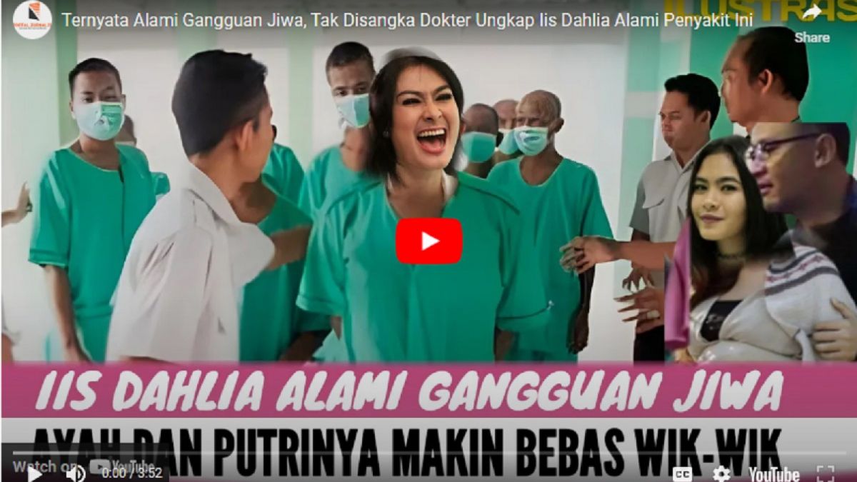 Thumbnail video yang menarasikan bahwa Iis Dahlia mengalami gangguan jiwa hingga suaminya, Satrio Dewandono dan Salshadilla bebas lakukan hubungan terlarang. Cek faktanya! [YouTube PORTAL JURNALIS]