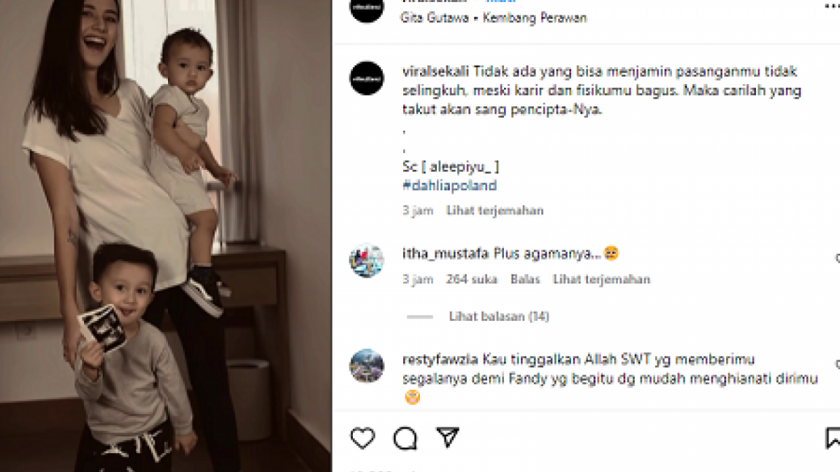 Momen kebersamaan Dahlia Poland dengan buah hatinya/ [Instagram @viralsekali]
