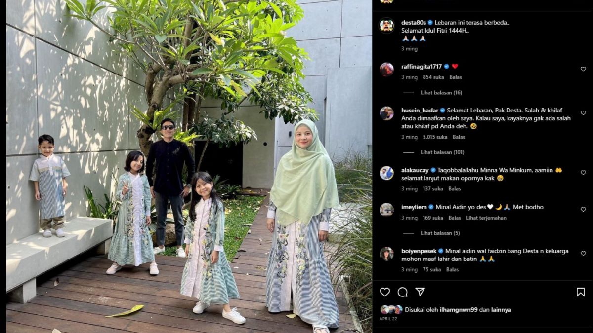 Postingan Akun Instagram Desta (Instagram desta80s)